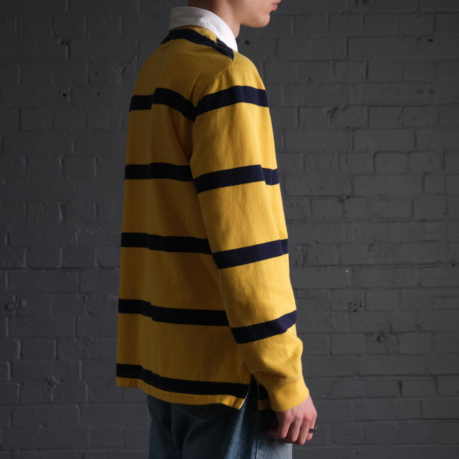 Vintage Polo Ralph Lauren Rugby Top in Yellow & Navy