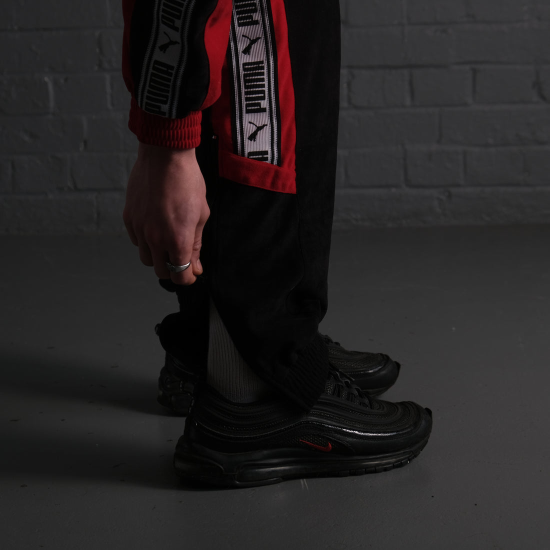 Vintage Puma Valour Tracksuit Set in Red and Black