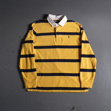 Vintage Polo Ralph Lauren Rugby Top in Yellow & Navy