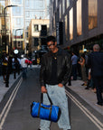 Reworked Football Duffle Bag with Leather Details by House of Milo