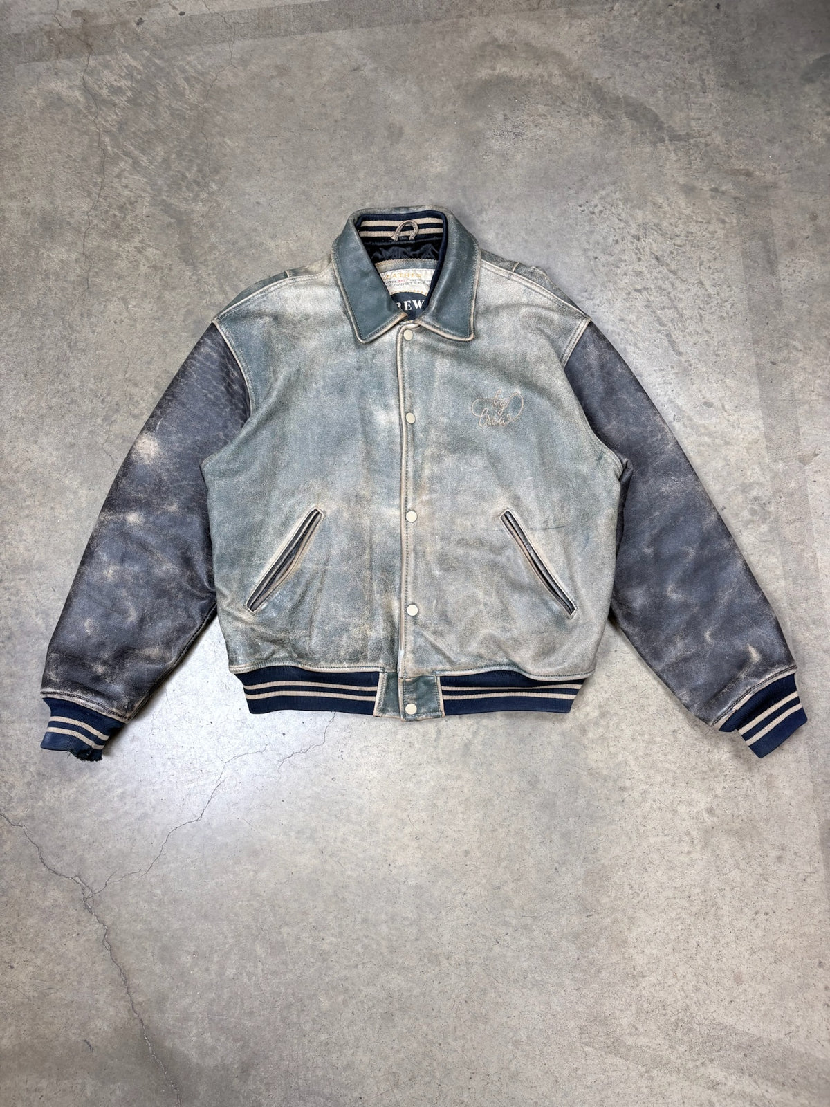 Vintage Crew Leather Varsity Jacket