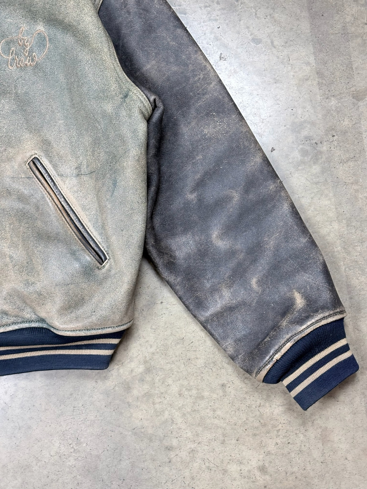 Vintage Crew Leather Varsity Jacket