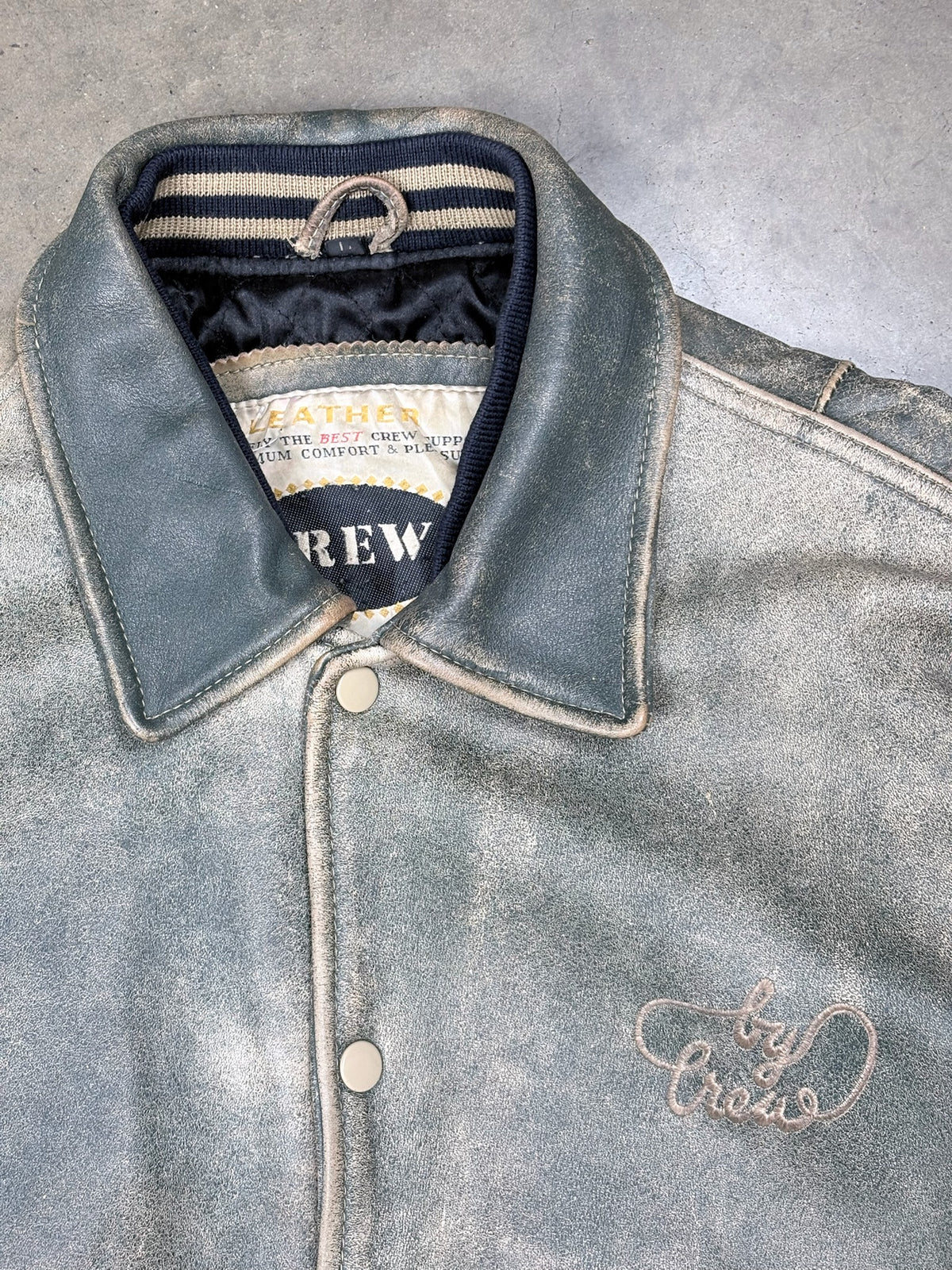 Vintage Crew Leather Varsity Jacket