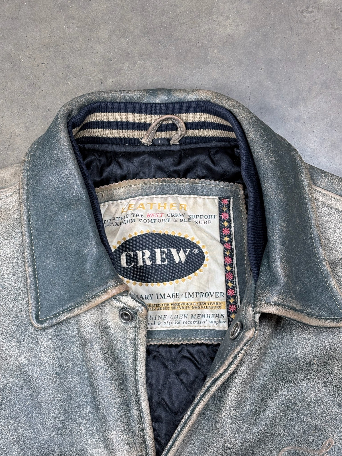 Vintage Crew Leather Varsity Jacket