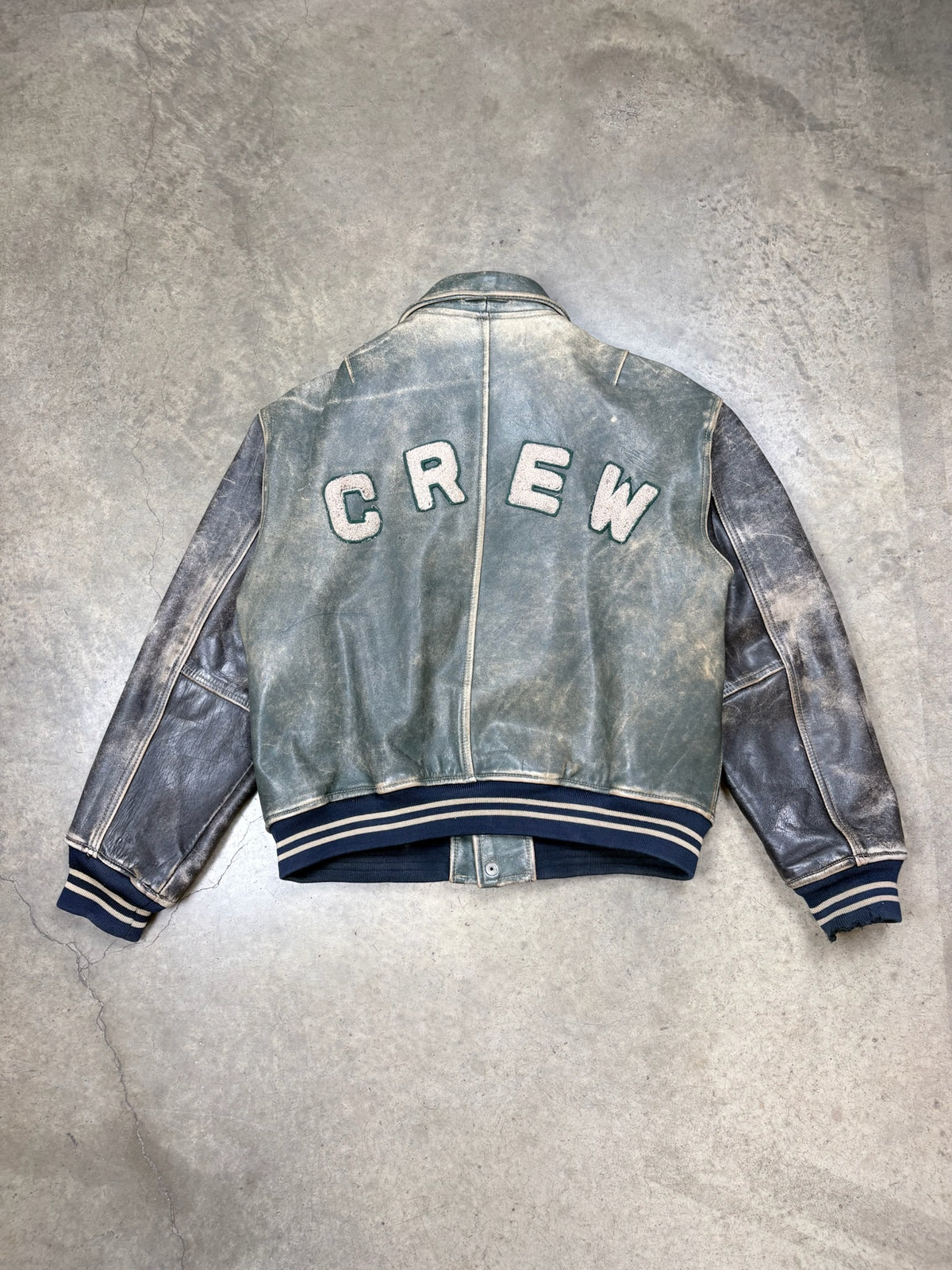 Vintage Crew Leather Varsity Jacket