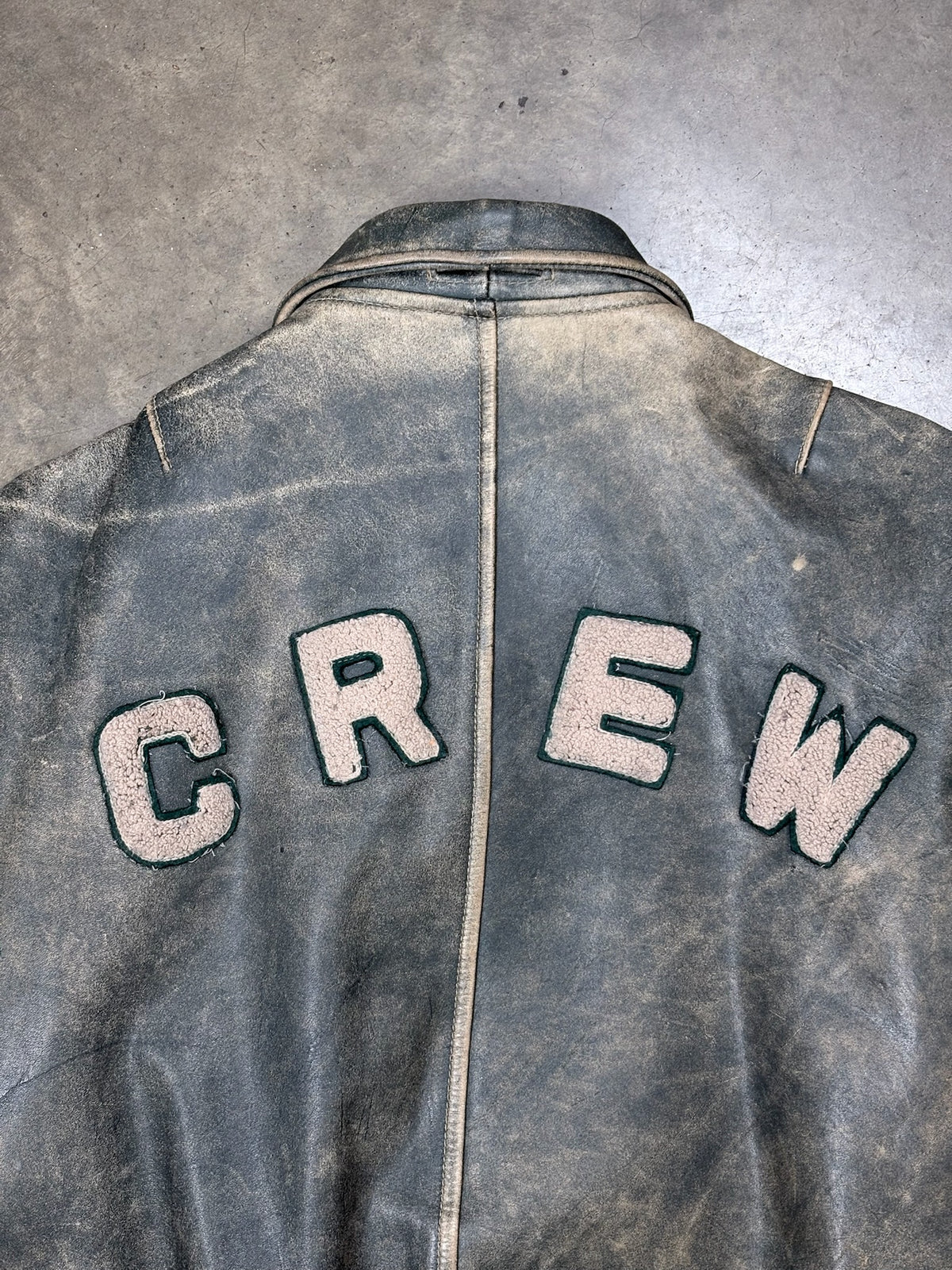 Vintage Crew Leather Varsity Jacket