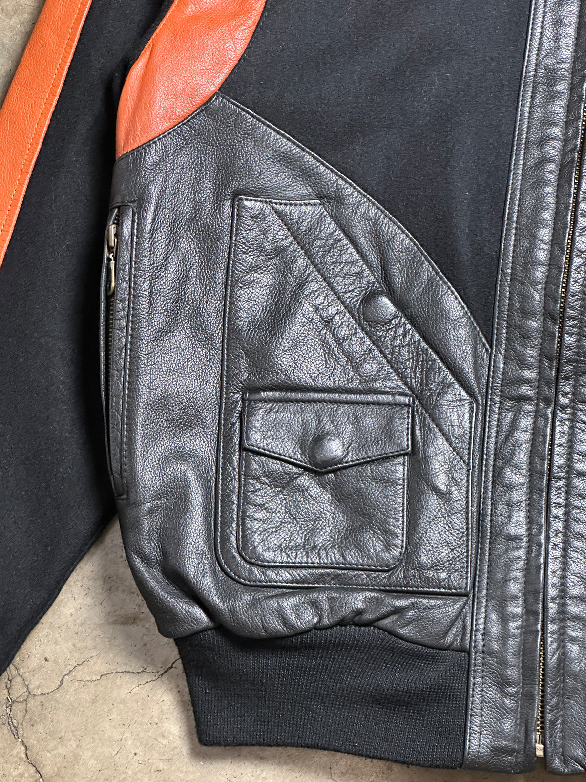 Vintage Harley Davidson Leather Varsity Jacket