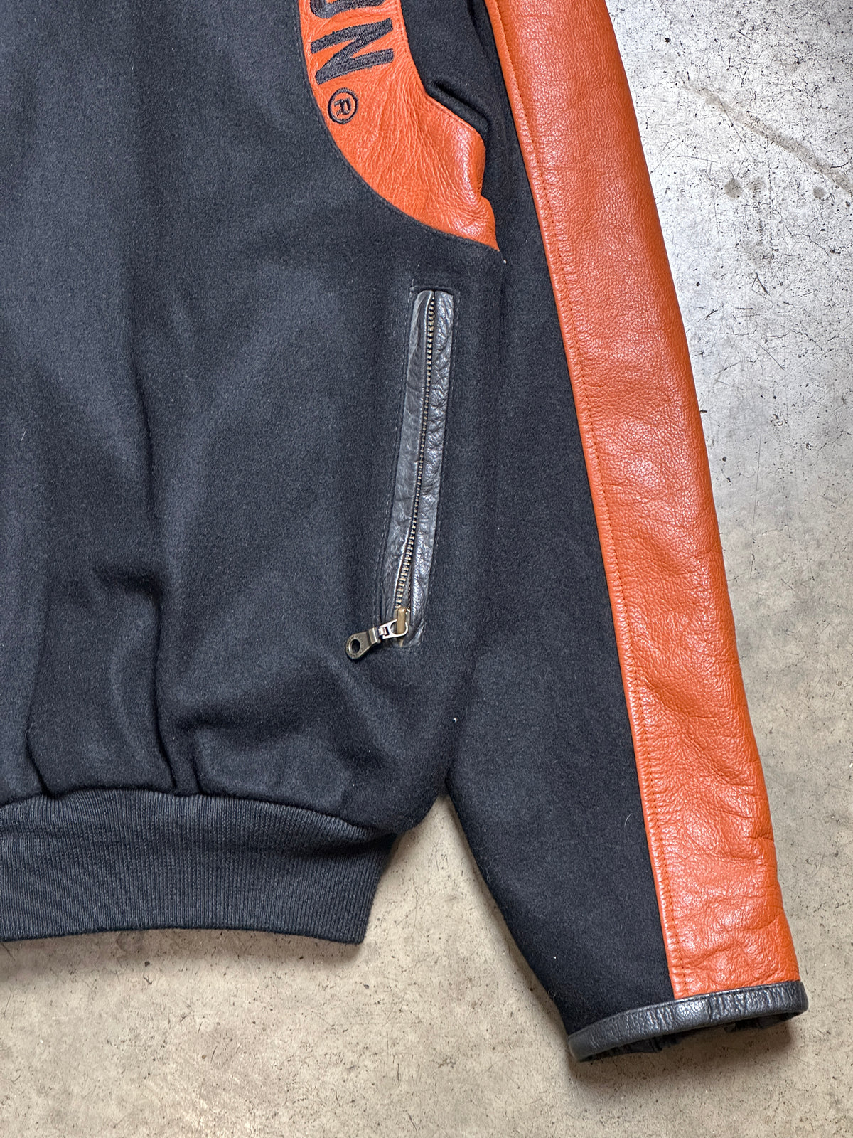 Vintage Harley Davidson Leather Varsity Jacket