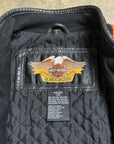 Vintage Harley Davidson Leather Varsity Jacket
