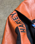 Vintage Harley Davidson Leather Varsity Jacket
