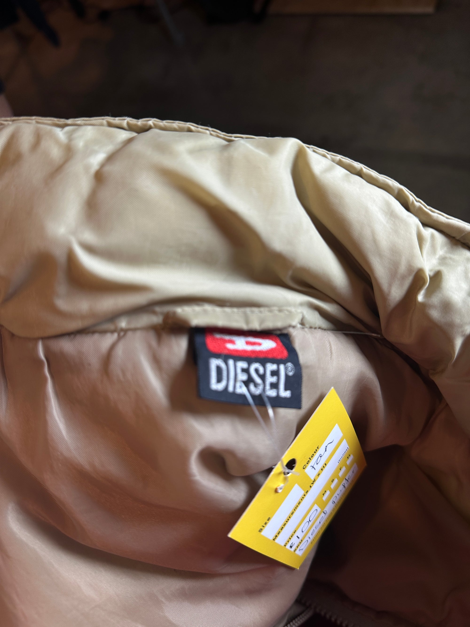Diesel Beige Puffer Jacket
