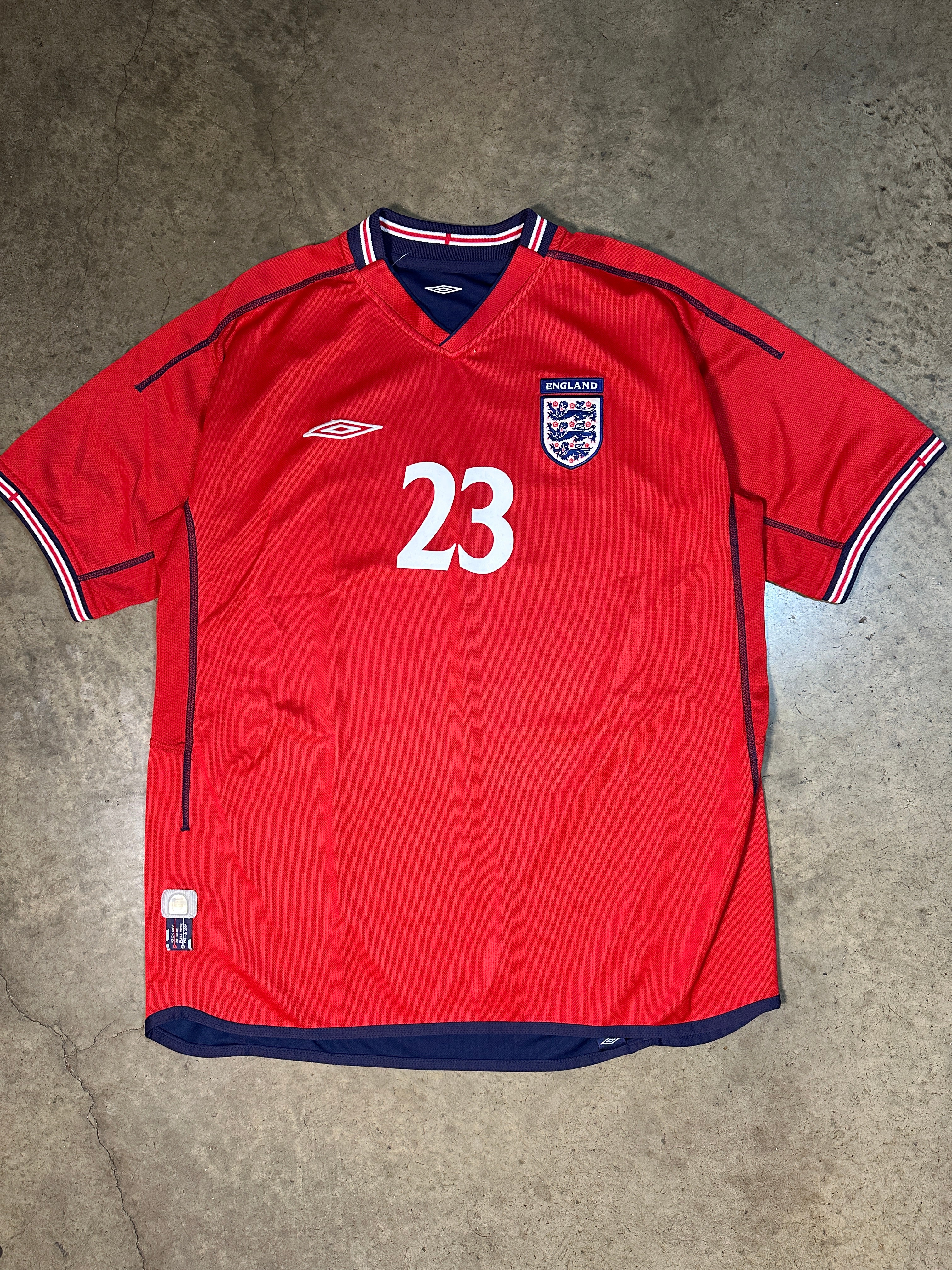 Vintage England Rooney '02 Reversible Away Umbro Football Jersey ...