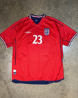 Vintage England Rooney '02 Reversible Away Umbro Football Jersey