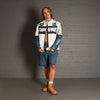 Vintage BMW Racing Leather Jacket in White and Blue