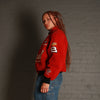 Vintage Bud Nascar Racing Bomber Jacket in Red