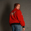 Vintage Bud Nascar Racing Bomber Jacket in Red