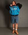 Vintage Viagra Nascar Racing Bomber Jacket in Blue and Black