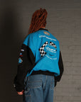 Vintage Viagra Nascar Racing Bomber Jacket in Blue and Black