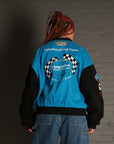 Vintage Viagra Nascar Racing Bomber Jacket in Blue and Black