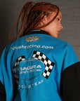 Vintage Viagra Nascar Racing Bomber Jacket in Blue and Black