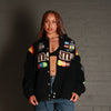 Vintage M&M Nascar Racing Bomber Jacket in Black.