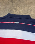 Vintage England Umbro Nationwide '02 Striped Football Polo