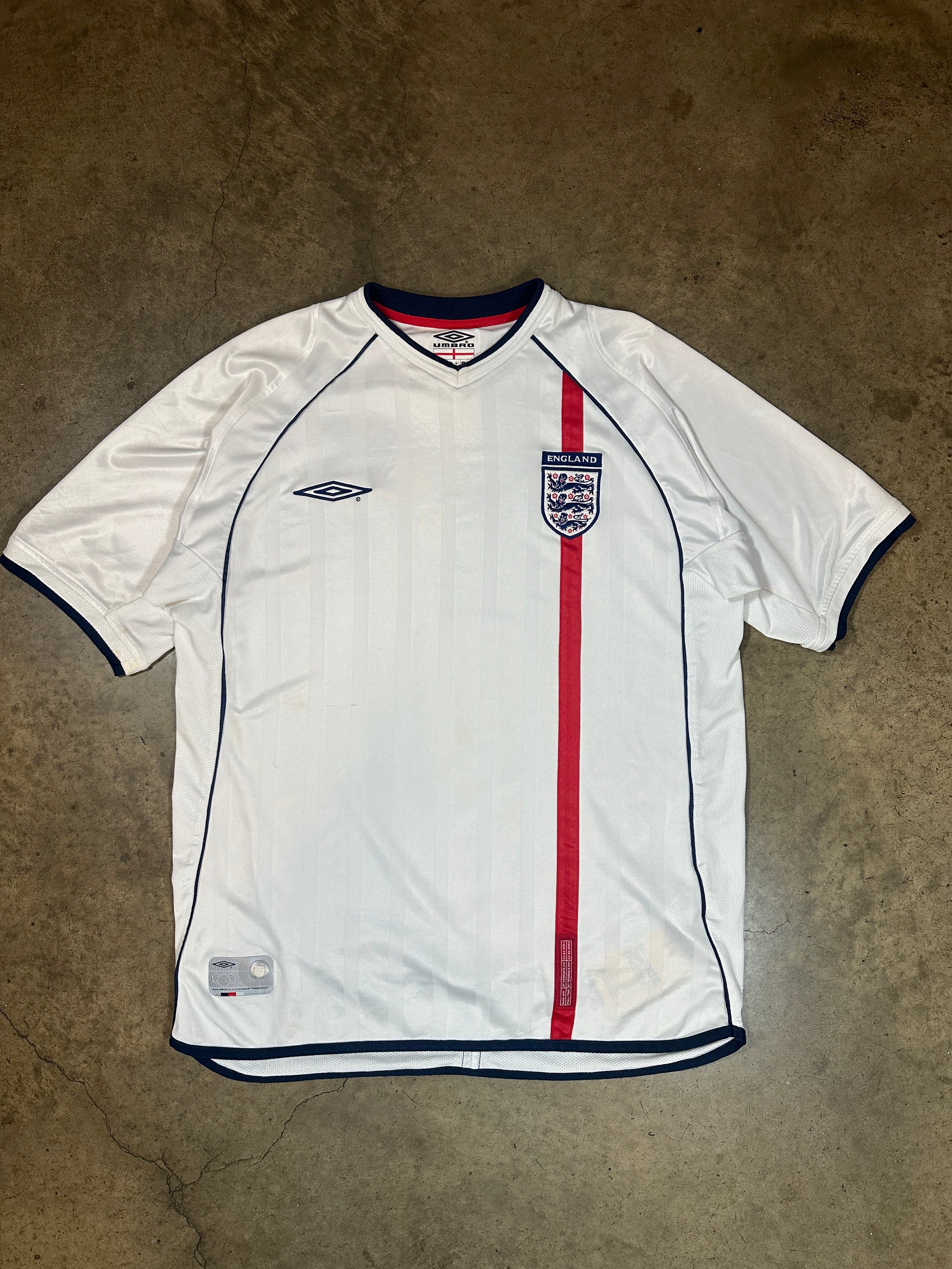 Vintage England Umbro '02 England Home Kit Size L