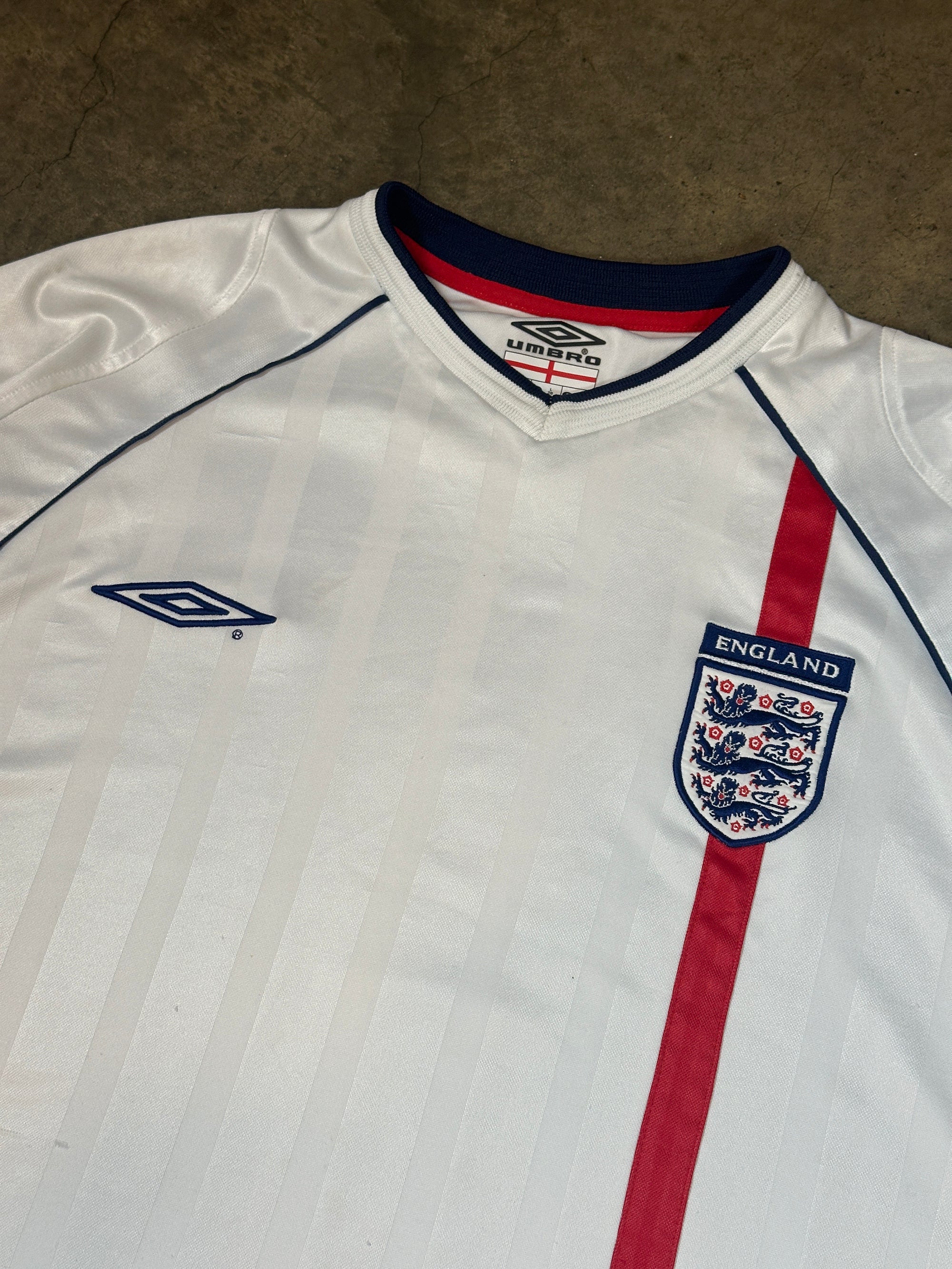 Vintage England Umbro '02 England Home Kit Size L