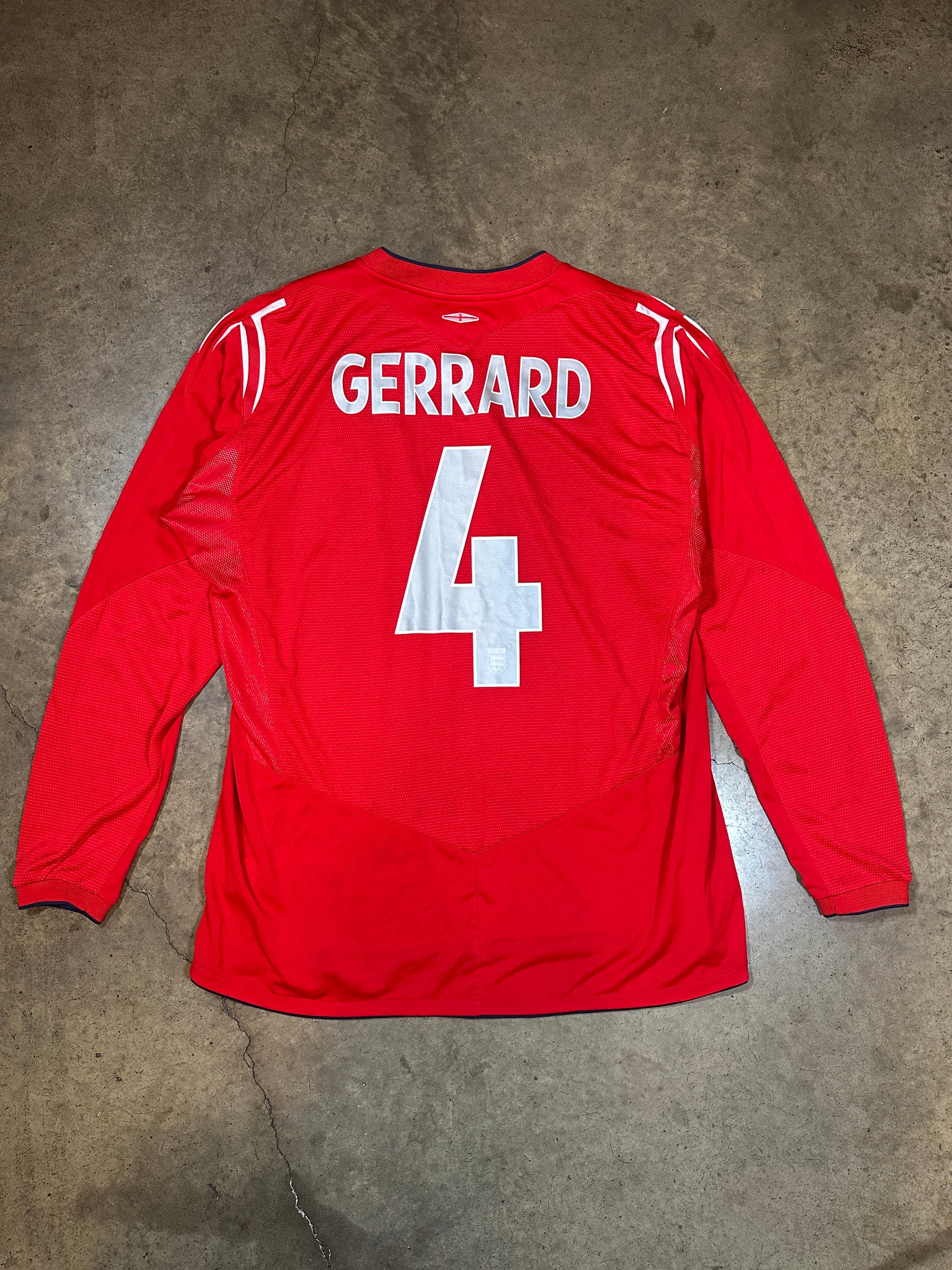 Vintage England Gerrard Umbro '04 England Away Longsleeve