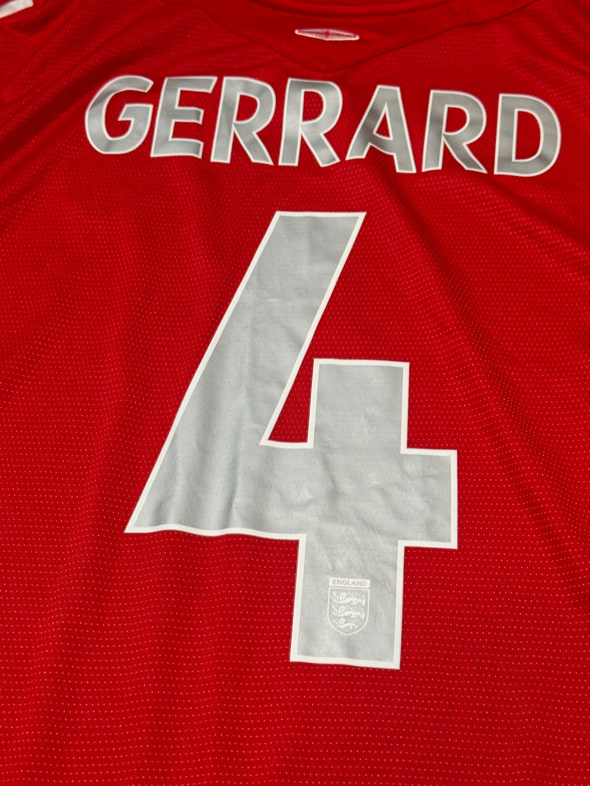 Vintage England Gerrard Umbro '04 England Away Longsleeve