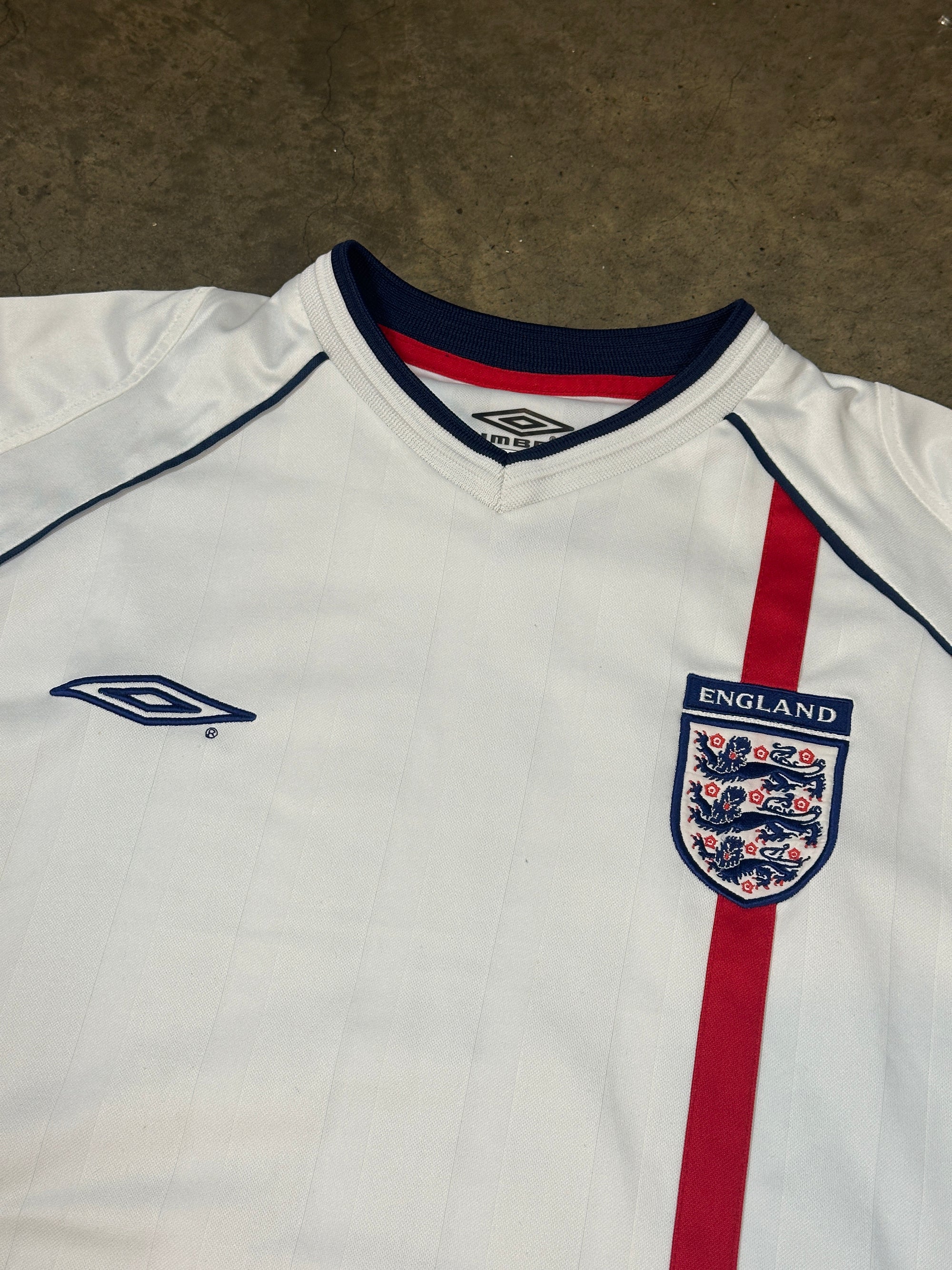 Vintage England Umbro '02 England Home Kit Size L