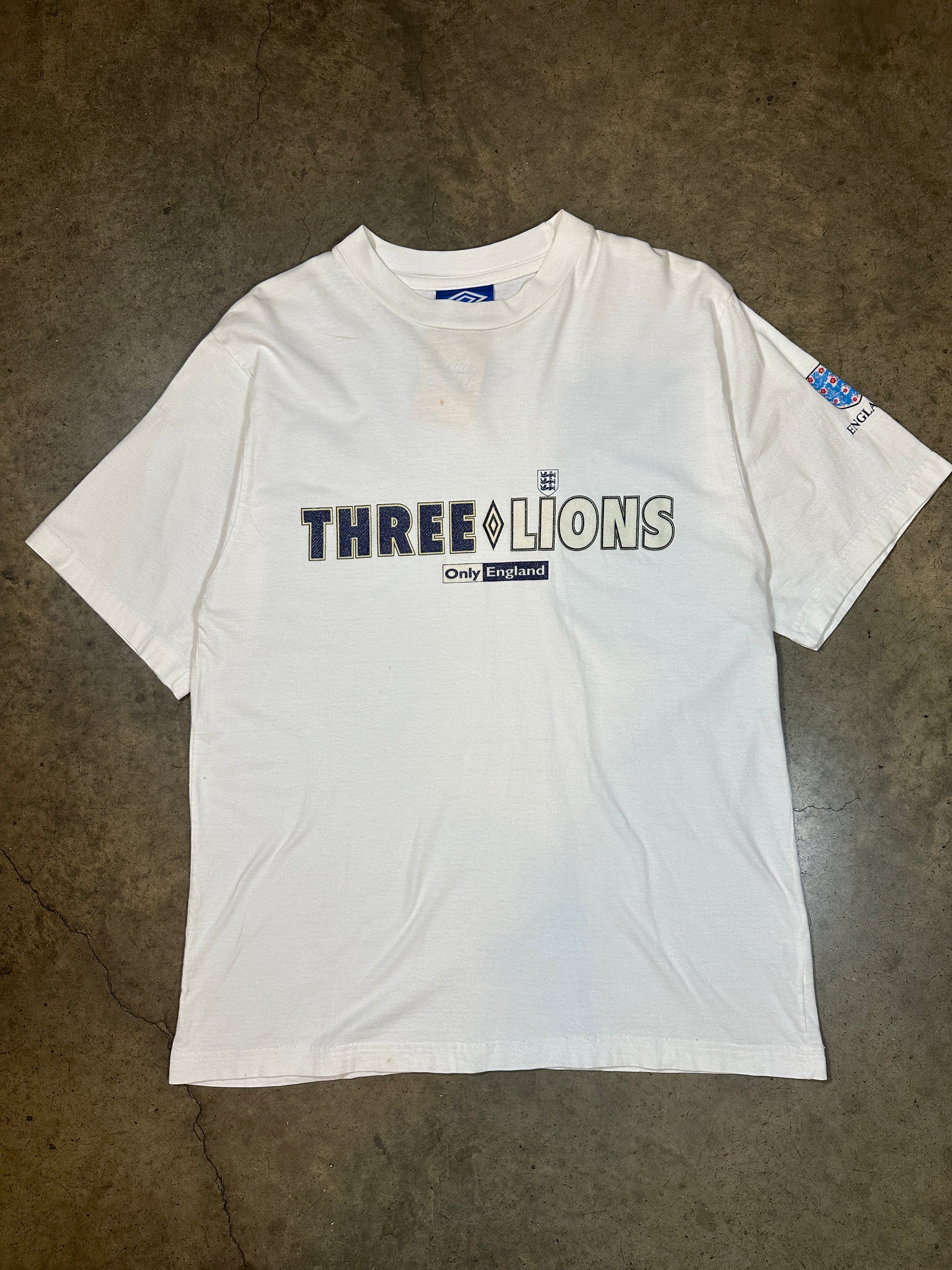 Vintage Umbro Only England Three Lions T-shirt