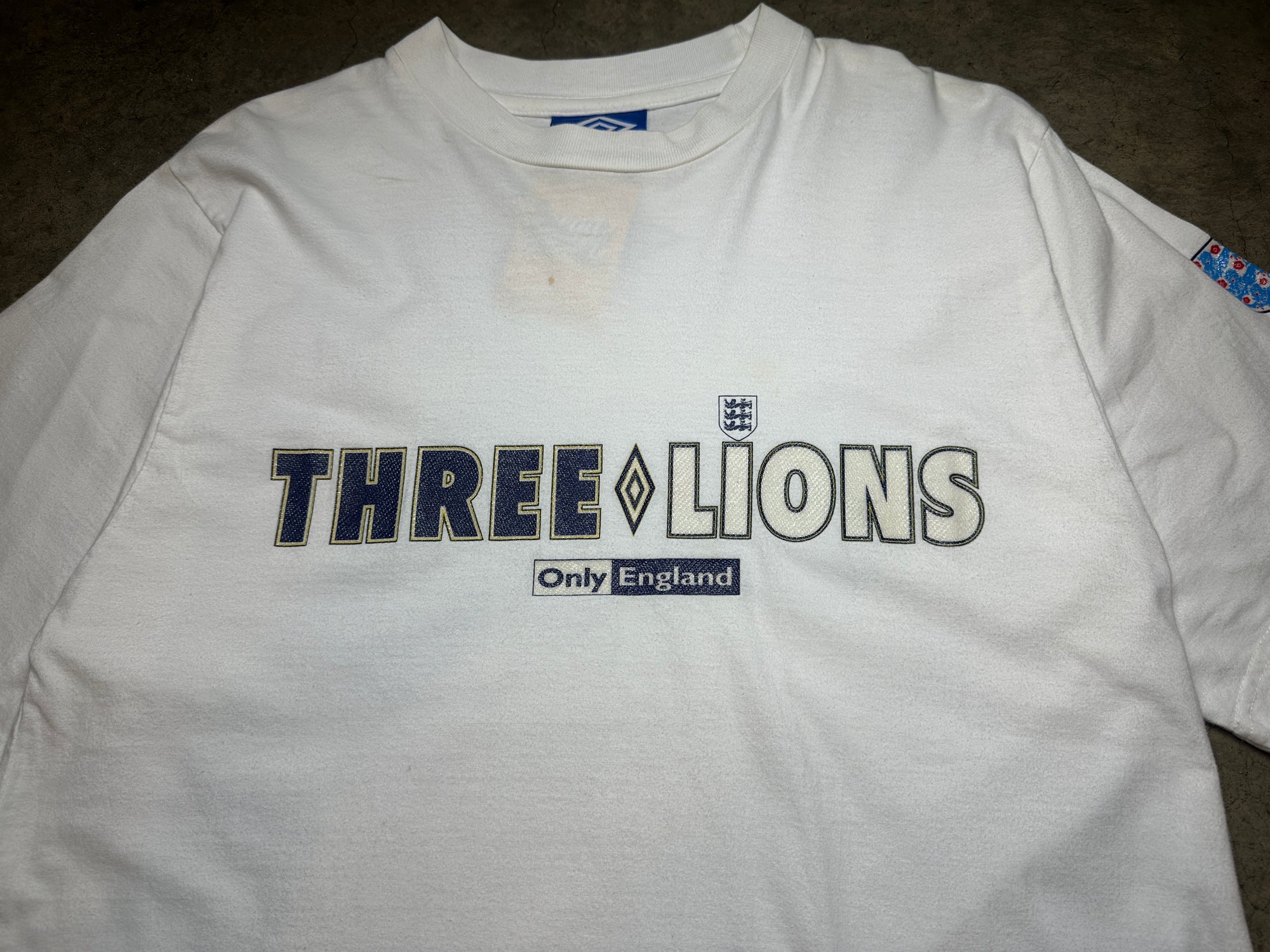 Vintage Umbro Only England Three Lions T-shirt