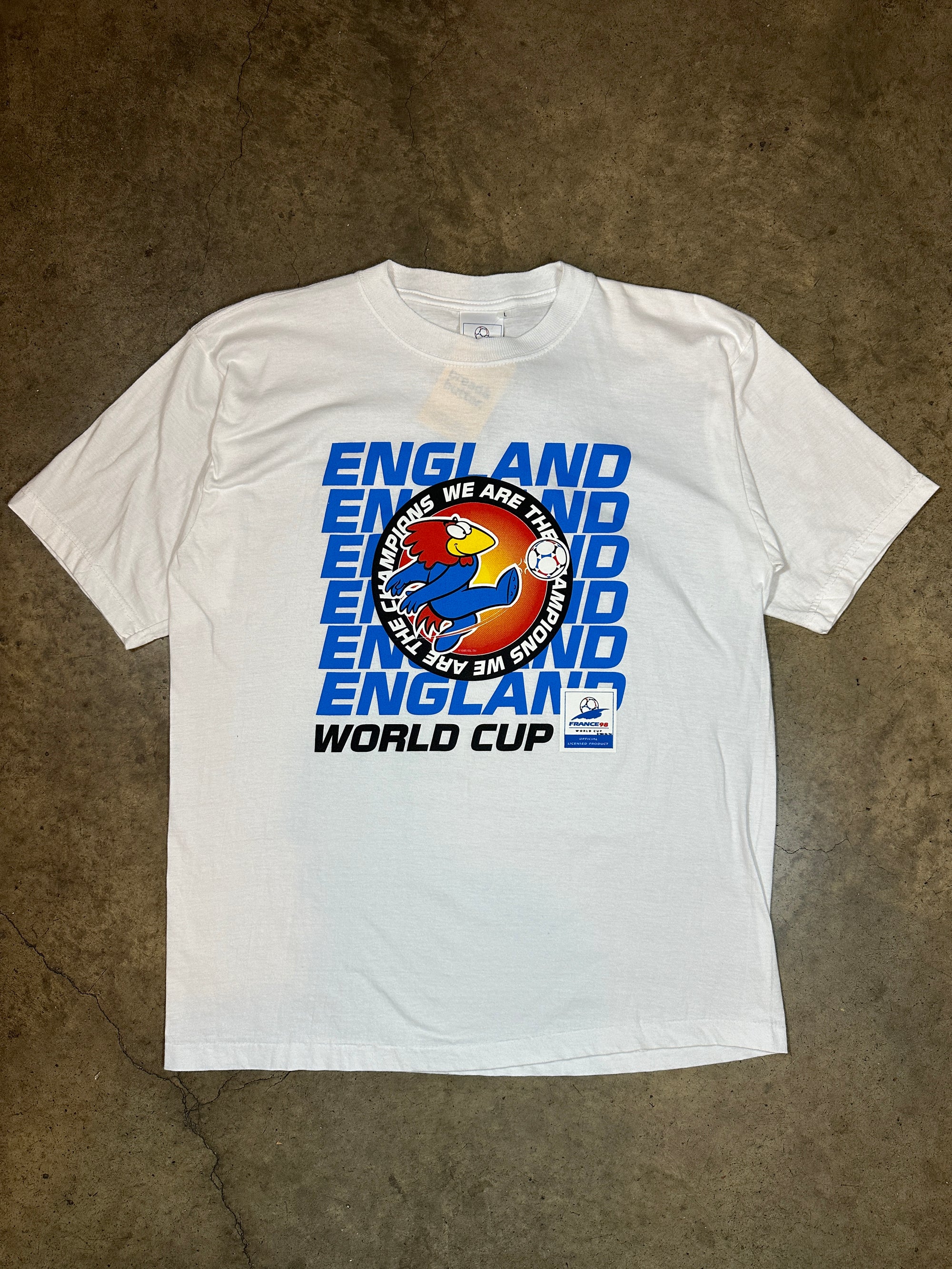 Vintage England '98 World Cup France T-shirt