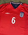 Vintage England Umbro '02 Campbell England Reversible Away Kit