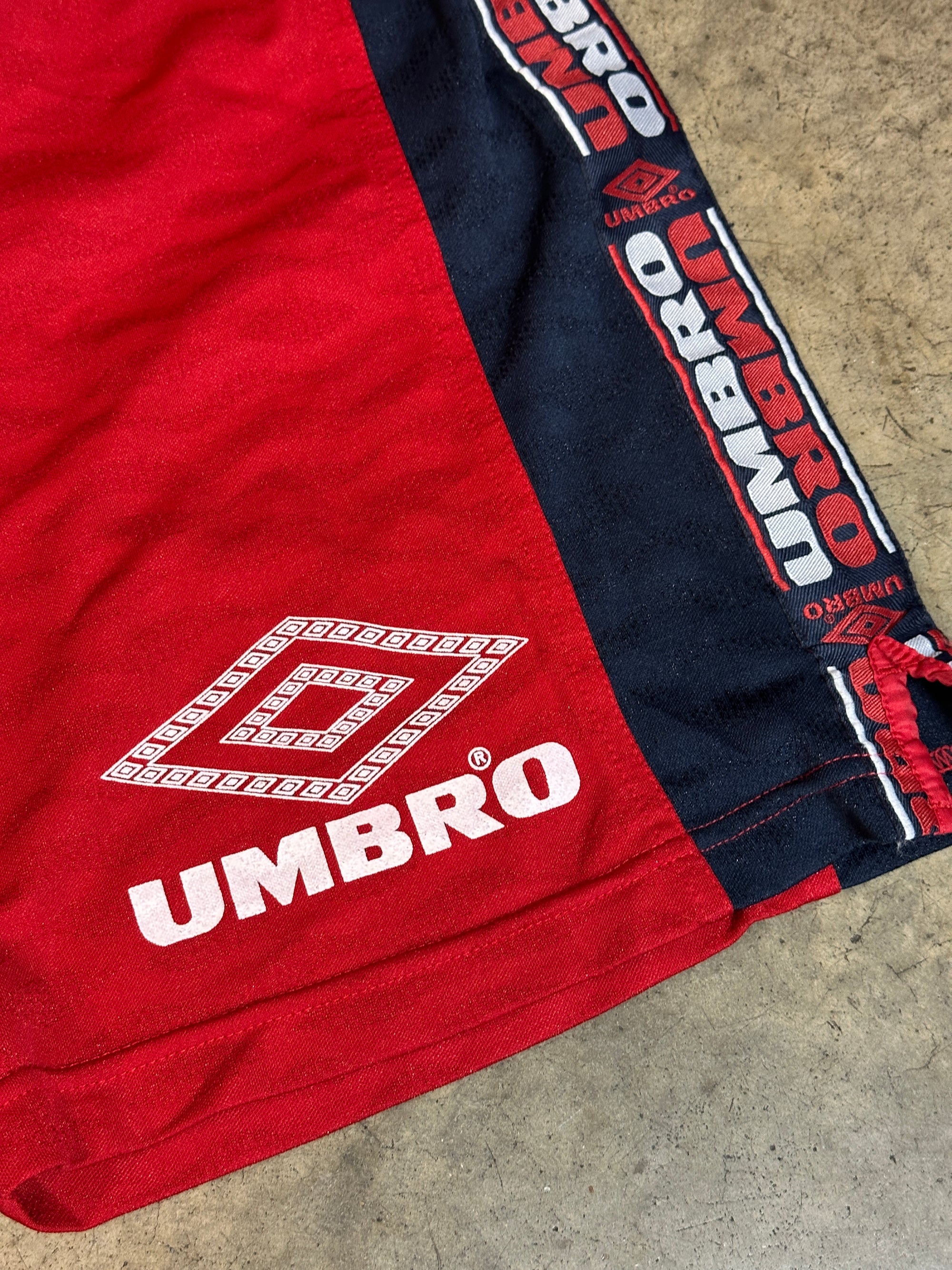 Vintage England '97 Umbro Green Flag Training Shorts