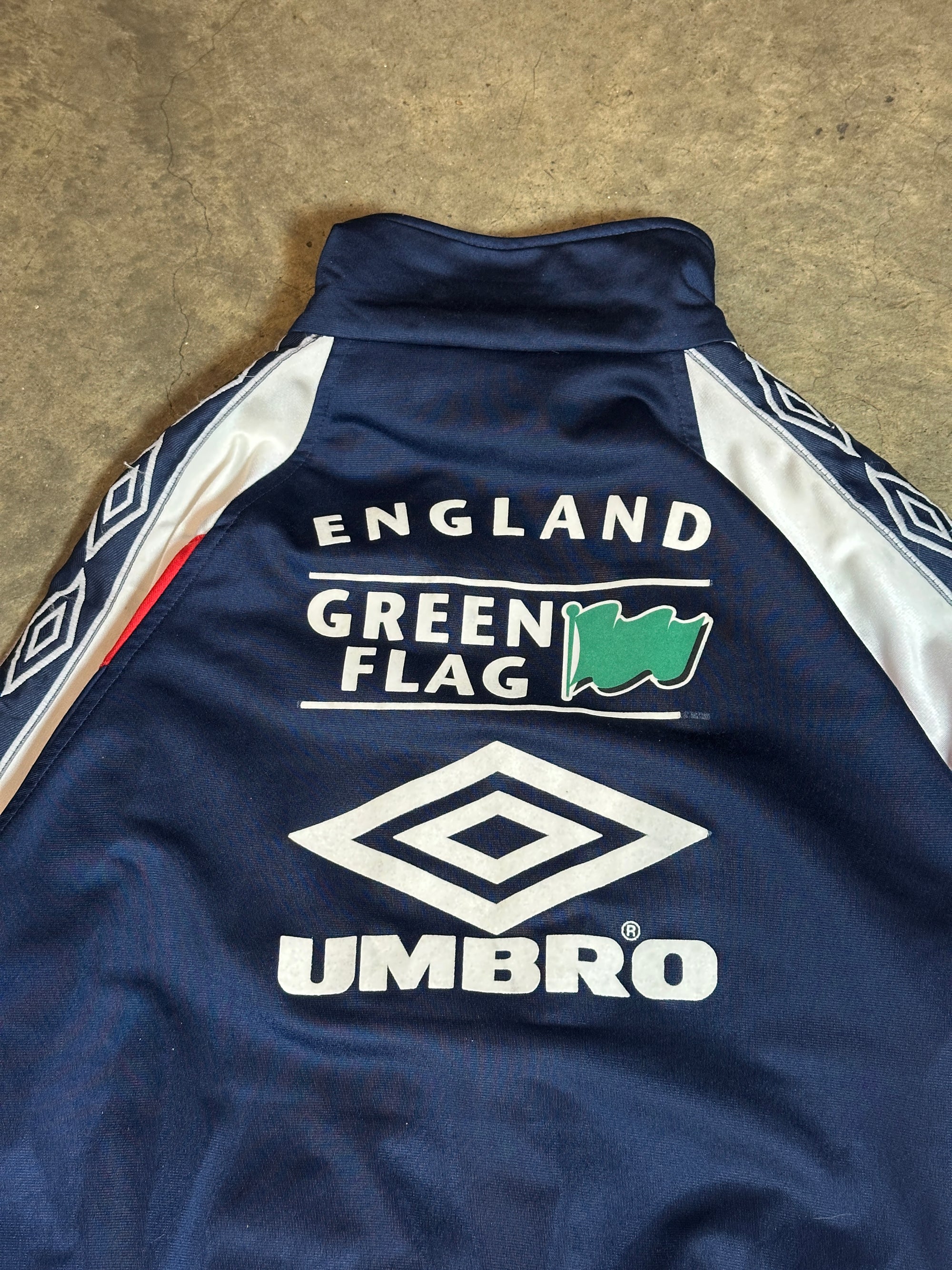Vintage England '98 Umbro Green Flag Track Jacket