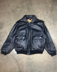 Vintage Leather Jacket in heavy black leather