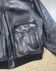 Vintage Leather Jacket in heavy black leather