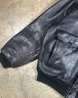 Vintage Leather Jacket in heavy black leather