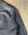 Vintage Lambretta Leather Racer Jacket in soft black leather