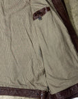 Vintage Ralph Lauren Leather Harrington Jacket in soft brown genuine lambskin leather