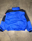 Vintage Marlboro 90s Windbreaker with detachable hood in bright blue