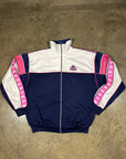 Vintage Kappa Women's 90s Tracksuit in navy blue and pink