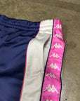 Vintage Kappa Women's 90s Tracksuit in navy blue and pink