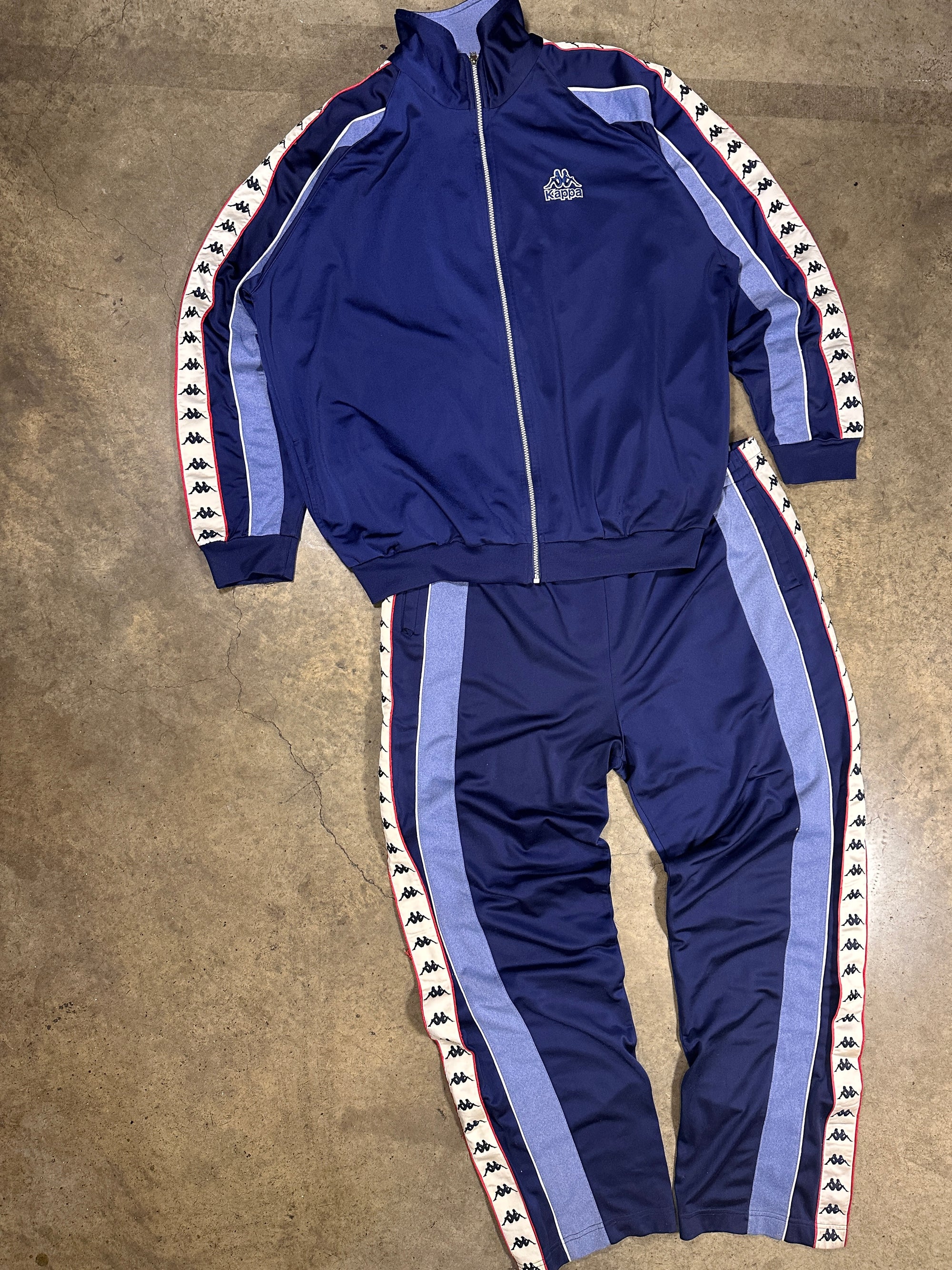 Vintage Kappa 90s Tracksuit in Navy Blue