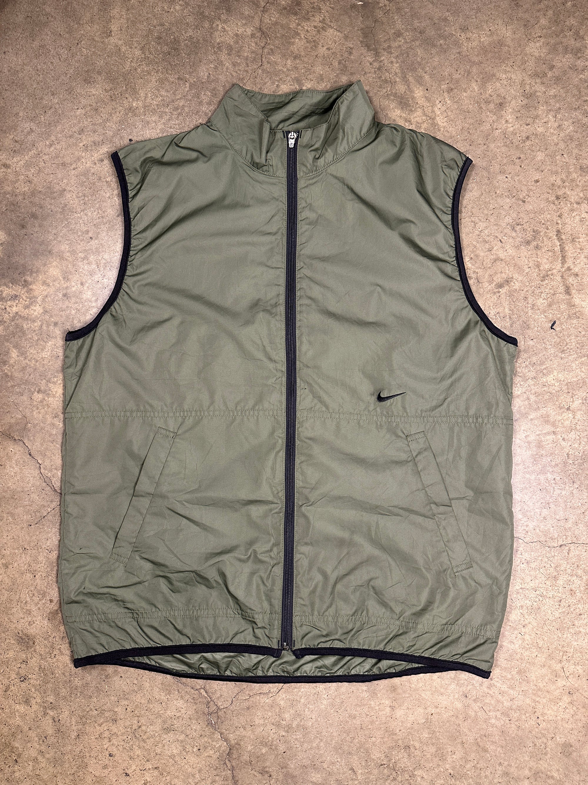 Vintage Nike Clima-Fit Utility Vest 00s in Olive Green
