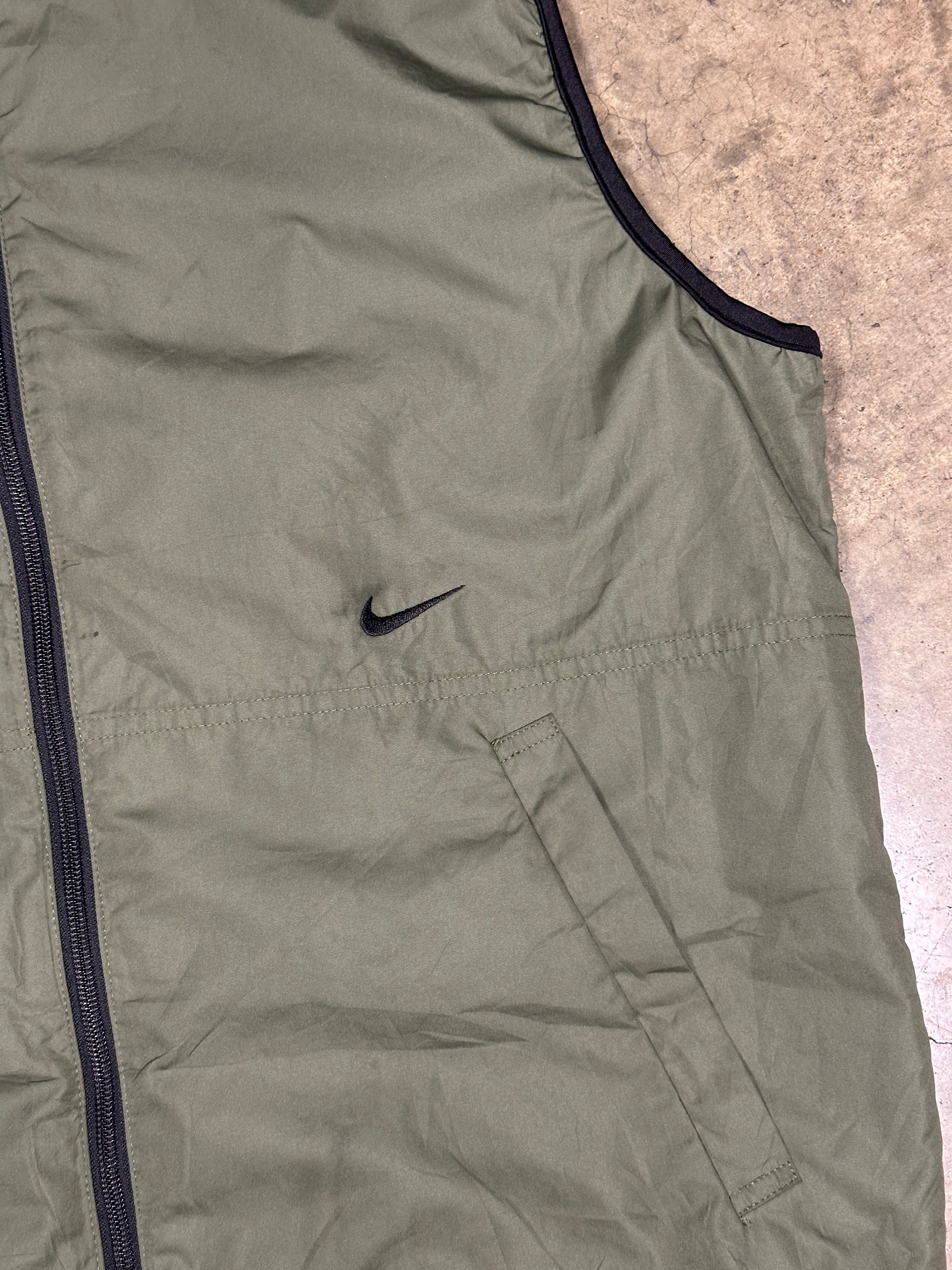 Vintage Nike Clima-Fit Utility Vest 00s in Olive Green