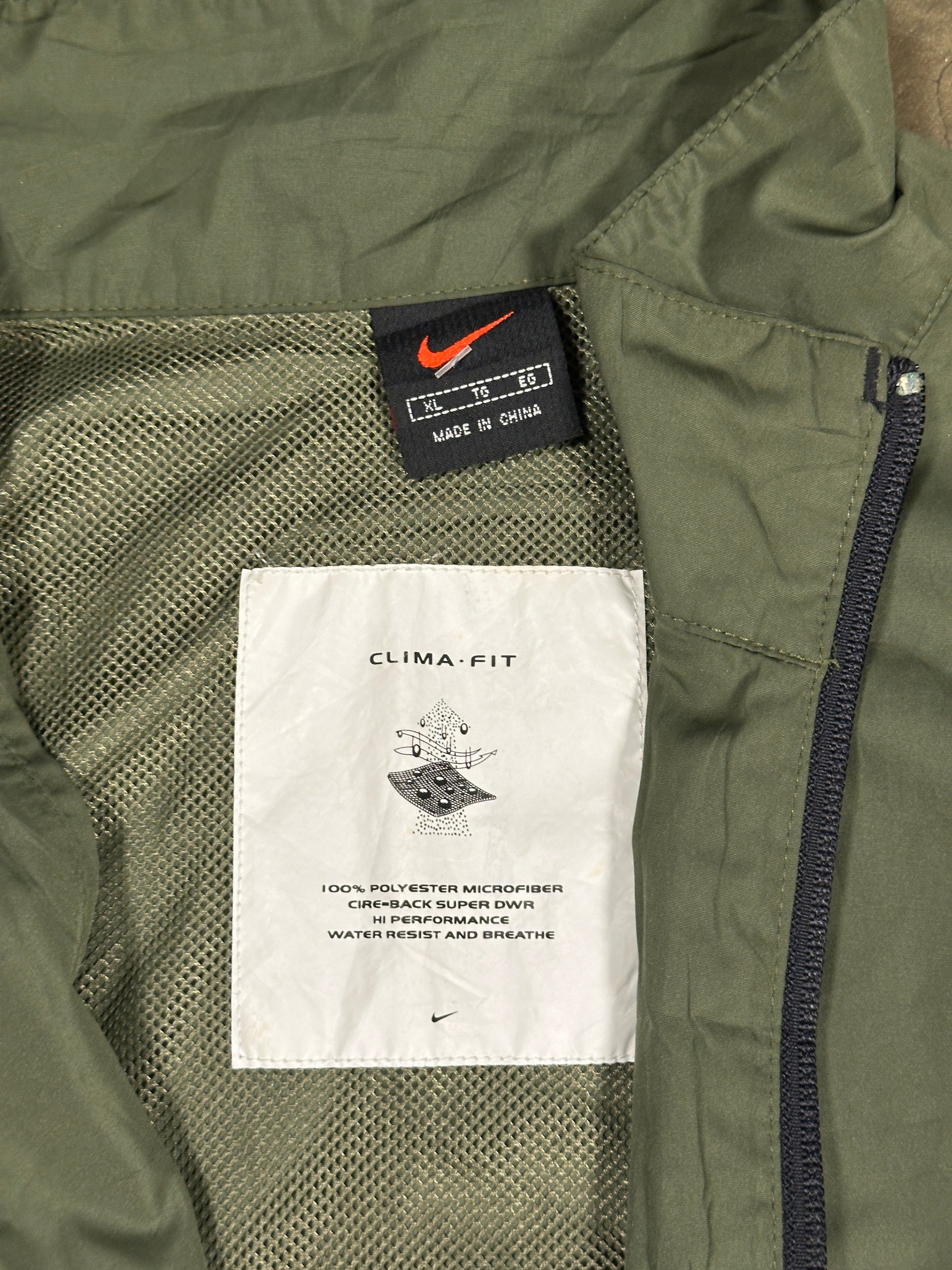 Vintage Nike Clima-Fit Utility Vest 00s in Olive Green