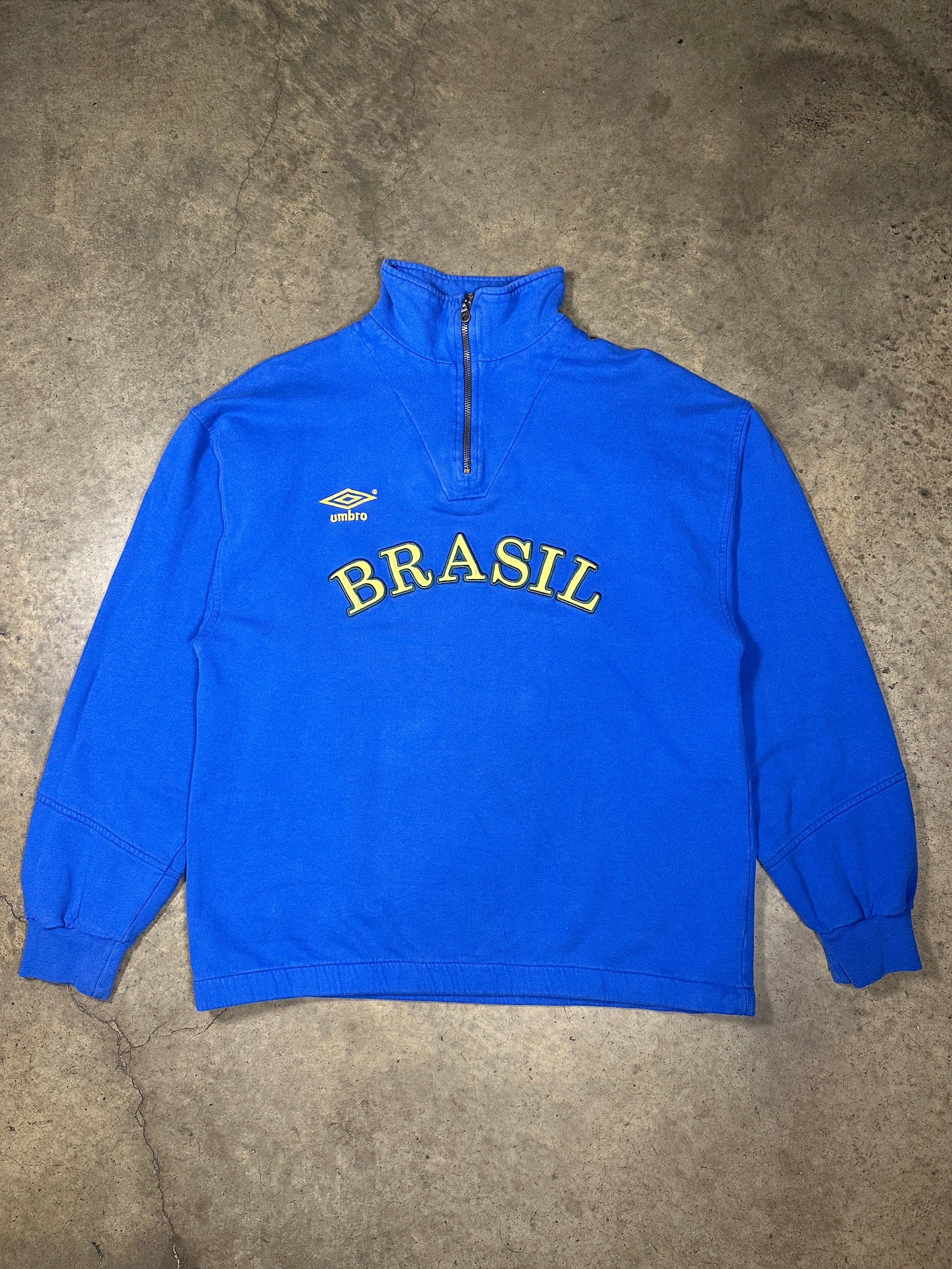 Vintage Umbro Brazil Half-Zip Jumper